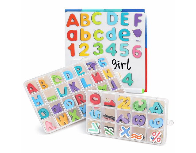 Set Letras y Números Magnéticos 