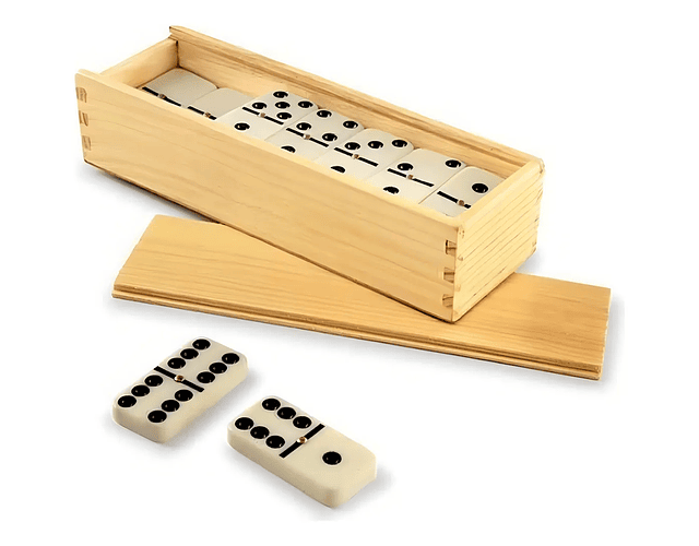 Dominó Caja de Madera