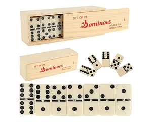 Dominó Caja de Madera