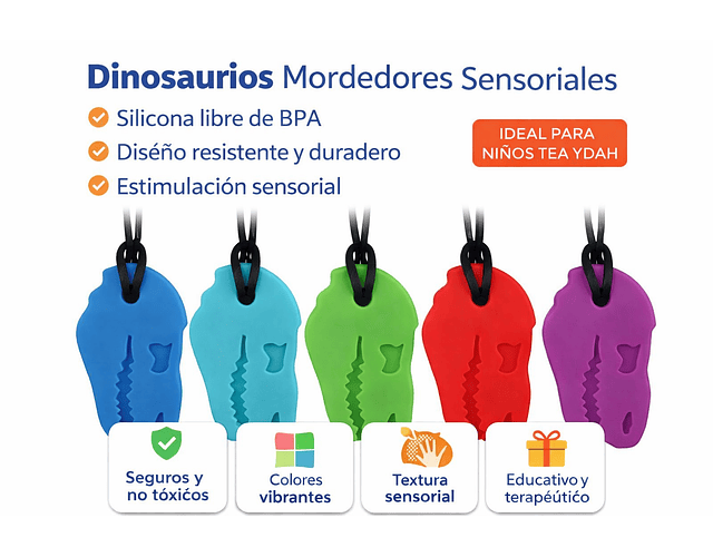 Mordedor Sensorial Dinosaurio