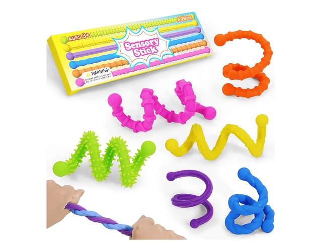 Set 6 Varillas Sensoriales Texturizadas