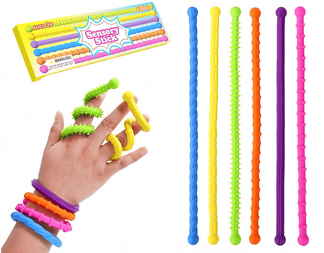 Set 6 Varillas Sensoriales Texturizadas