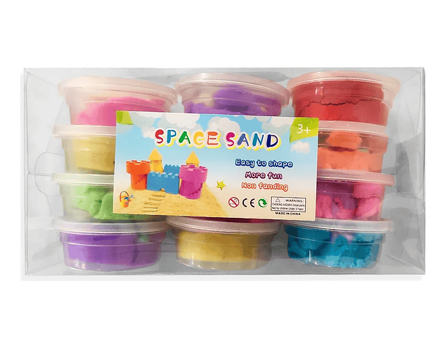 Pack 12 Arena Mágicas de Colores + Moldes Animalitos