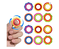 Set 6 Anillos Giratorios con Texturas  Antiestrés 