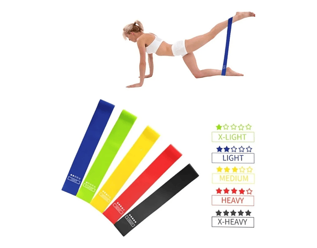 Set 5 Bandas Elásticas Resistencia 