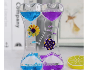 Reloj  Sensorial Líquido Antiestrés Diseño Corazón