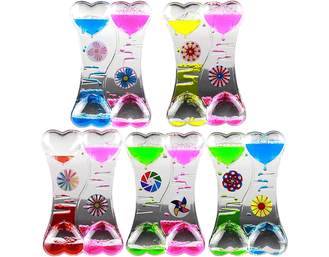 Reloj  Sensorial Líquido Antiestrés Diseño Corazón