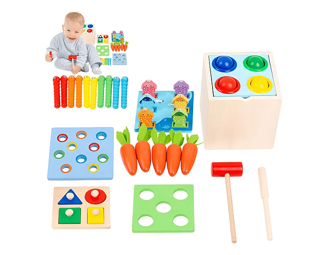 Caja de Zanahorias Montessori 5 en 1 