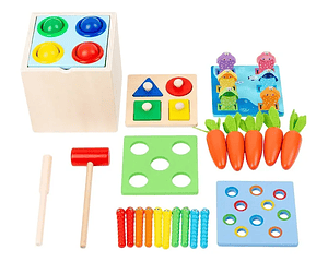 Caja de Zanahorias Montessori 5 en 1 
