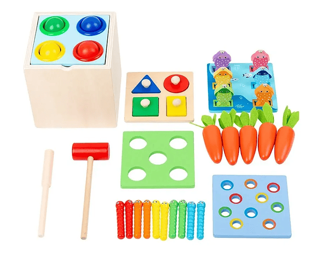 Caja de Zanahorias Montessori 5 en 1 