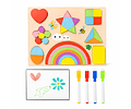 Tablero Montessori Figuras y Pizarra