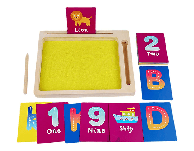 Bandeja Sensorial Montessori Arena Trazos Escritura