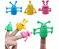 Títeres De Dedo Monstruos Antiestrés Para Niños Pack 10 Unid