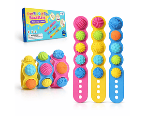 Pack 3 Pulseras Sensoriales Giratorias Antiestrés 