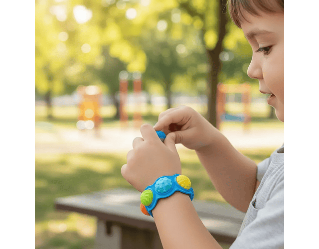 Pack 3 Pulseras Sensoriales Giratorias Antiestrés 