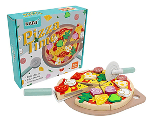 Juego De Pizza Madera Didáctico Kabi
