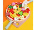 Juego De Pizza Madera Didáctico Kabi