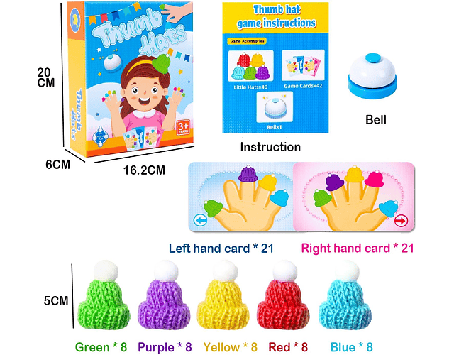 Juego Sombreros Para Dedos