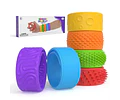  Pack 6 Pulseras Sensoriales Slap Texturizadas Antiestrés