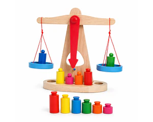 Balanza De Madera Montessori Juguete Didáctico Niños