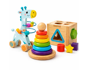 Set Juguetes De Madera Para Niños Montessori