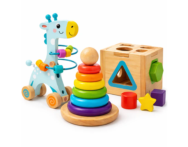 Set Juguetes De Madera Para Niños Montessori