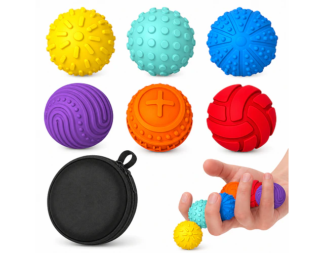 Pack 6 Unidades Pelotas Magnéticas Antiestrés Sensoriales