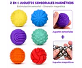 Pack 6 Unidades Pelotas Magnéticas Antiestrés Sensoriales