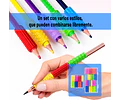 Set 14 Sujetadores De Lápiz Ergonómicos Silicona 