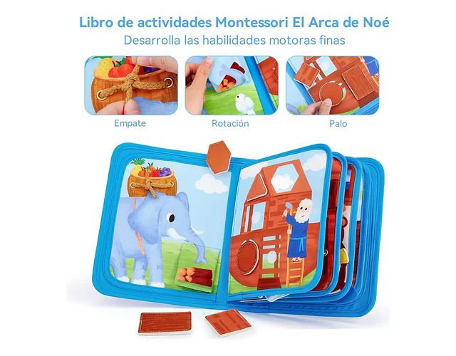 Libro Sensorial de Fieltro Arca De Noé