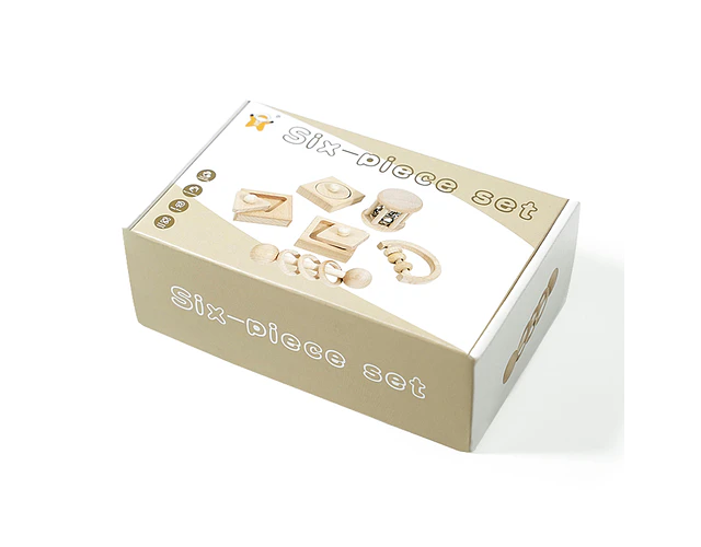 Set de Madera Montessori Sensorial Para Bebé 6 Piezas