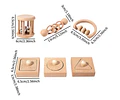Set de Madera Montessori Sensorial Para Bebé 6 Piezas