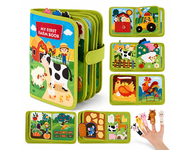Libro Sensorial Montessori Granja Estimulación Cognitiva