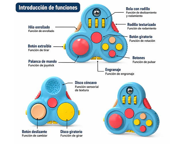 Spinner Antiestrés 12 Funciones