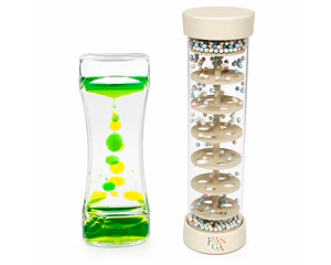 Pack Sensorial Palo De Lluvia Y Temporizador De Burbujas