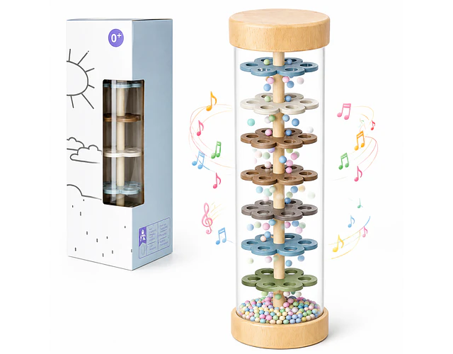 Pack Sensorial Palo De Lluvia Y Temporizador De Burbujas