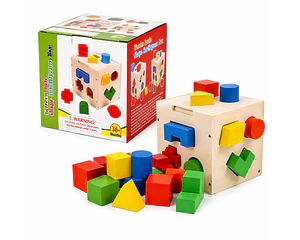 Cubo Didáctico Encaje Figuras Geométricas Multicolor