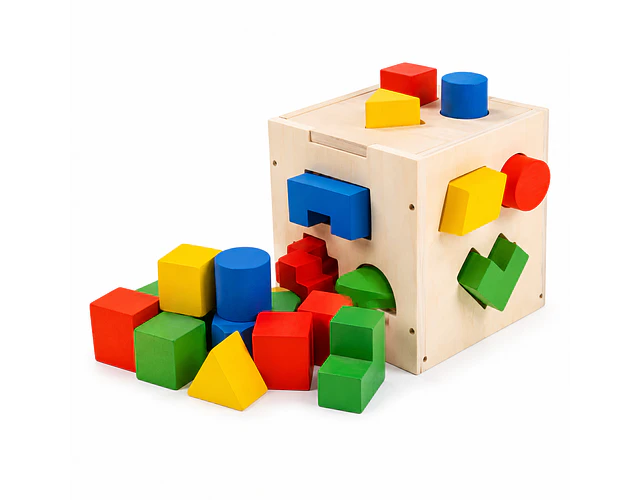 Cubo Didáctico Encaje Figuras Geométricas Multicolor