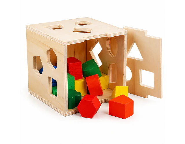 Cubo Didáctico Encaje Figuras Geométricas Multicolor