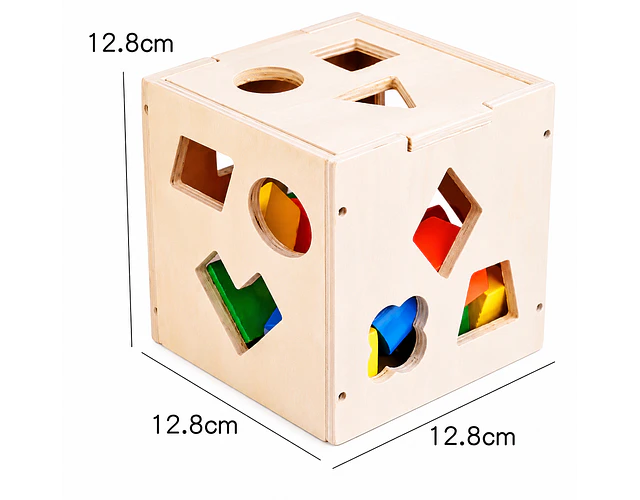 Cubo Didáctico Encaje Figuras Geométricas Multicolor