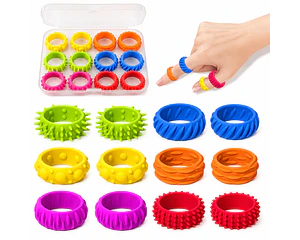 Pack 12 Anillos Sensoriales Fidget Toy Antiestrés Niños