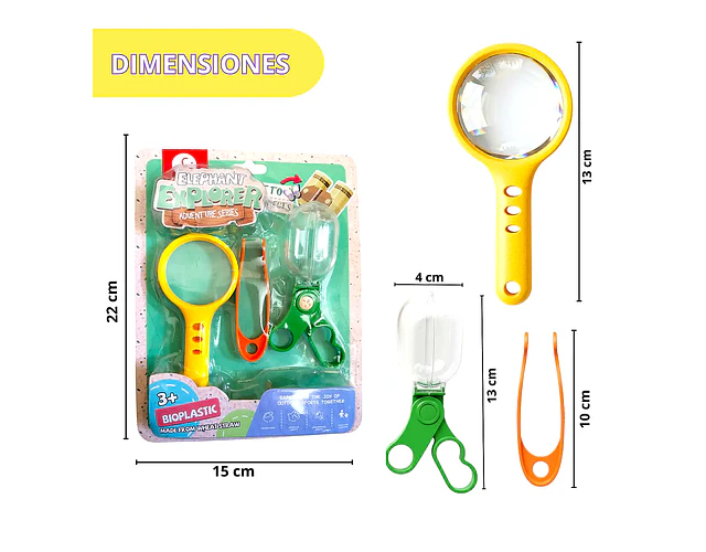 Juguete de Exploración con Lupa y Pinza para Insectos