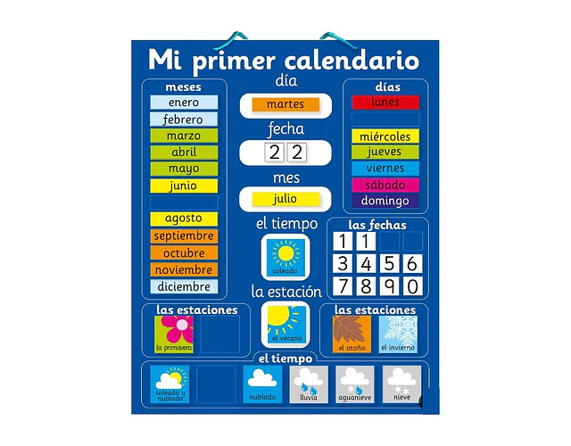 Calendario Montessori de Fieltro para Niños: Rutina, Días y Clima