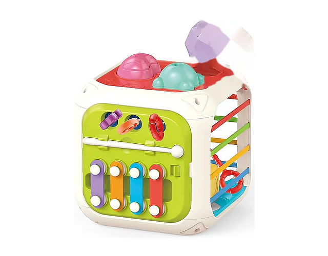 Cubo De Actividades 7 En 1 Juguete Sensorial Montessori Multicolor