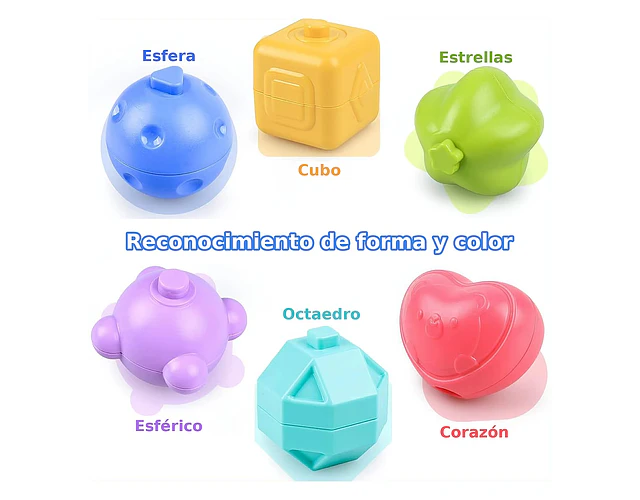 Cubo De Actividades 7 En 1 Juguete Sensorial Montessori Multicolor