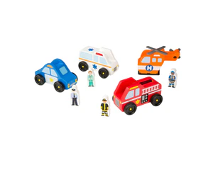 Set Cuatro Vehículos de Rescate 