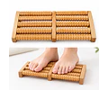 Masajeador de pies de madera, 6 hileras de rodillos