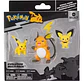 Pichu, Pikachu y Raichu - Pokémon pack figuras evolución  - Miniatura 1