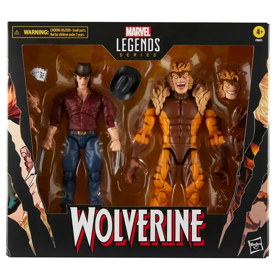 FIGURAS MARVEL LEGENDS SERIES LOGAN VS. DIENTES DE SABLE 1