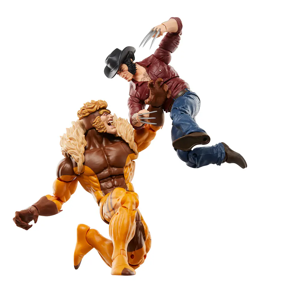 FIGURAS MARVEL LEGENDS SERIES LOGAN VS. DIENTES DE SABLE 2